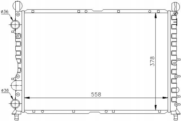 Nissens NIS60035(iMOTO) Охолоджувач двигуна alfa romeo 145 146 155 1.4-2.0 + набір водія #37