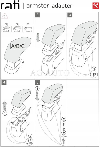 Rati 76.V05097A Підлокітник призначений для Opel Corsa D, 2006-2014, Armster 3