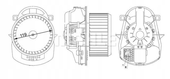 Mahle AB 258 000S Повітродувний вентилятор припливу ab 258 000s mahle
