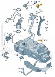 Audi OE 4H0201112A Вкладка корпусу заливної горловини палива audi vw seat skoda оригінал авторизованого сервісу нова