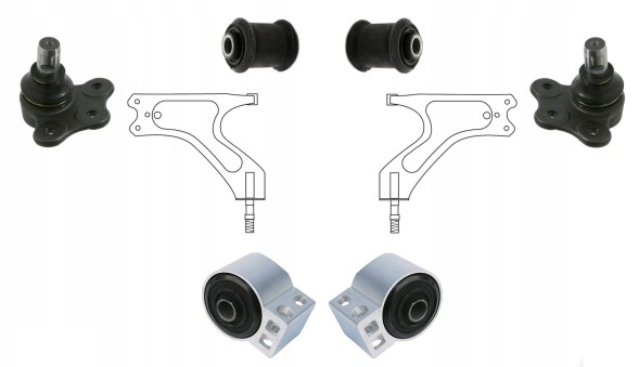 ScanTech 85.6606N5212121321 ВАЖІЛЬ ШАРНІРНИЙ ПІН ТУЛКИ ПЕРЕДНІЙ SAAB 9-5 95 КОМПЛЕКТ РЕМОНТНИЙ ЯКІСТЬ