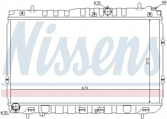 Nissens 66681 Охолоджувач води 66681 nissens kia
