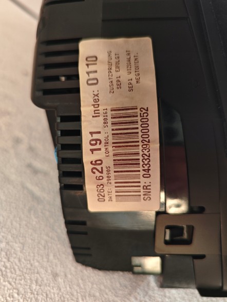 Audi OE ЛІЧИЛЬНИК ПРИЛАДІВ AUDI A4 B7 8E0920931L 0263626191