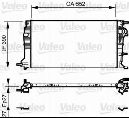 Valeo 735182 Охолоджувач води 735182 valeo renault fluence megane