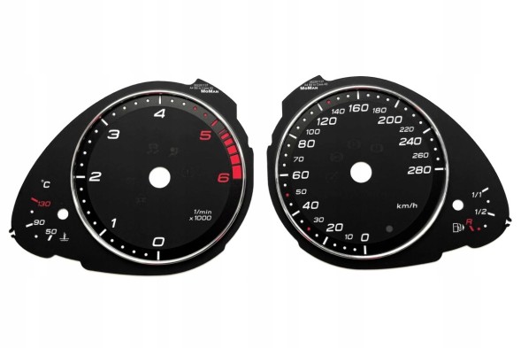 Moman 0089688097267 Спідометр для Audi A4 B8 Q5 в стилі RS4, тюнінг, кастомні циферблати