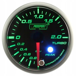 PROSPORT 216SMWGBOSWL270 Датчик тиску наддуву Prosport серії Stepper Motor Peak 52мм, зелений