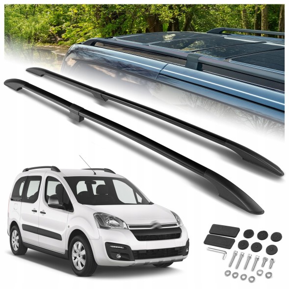 CHROMEMASTER OM-RR-D0033B-001 Пороги даху багажник для CITROEN BERLINGO 2008-2018 SHORT | КОРОТКИЙ