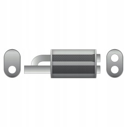 RM Motors PROM.EV03/76/350/P/P ГЛУШИТЕЛЬ ПРОХІДНИЙ З ВАКУУМНИМ КЛАПАНОМ EV03 350 ММ 76 ММ ПРАВИЙ RM-MOTO