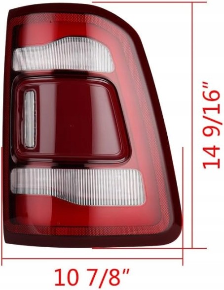 Chiny 68262530AH 68262530AG DODGE РАМ 1500 2019-24 ЛАМПА ЗАДНЯ ПРАВА СВІТЛОДІОДНА З ЧЕРВОНИМ ПІД BSM МЕРТВЕ ПОЛЕ