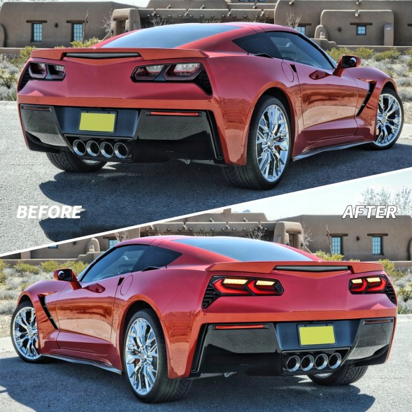 VLAND 25S291-2 z24 mhm Задні ліхтарі комплект тюнінг поворотник Європа чорний Chevrolet Corvette C7 2013-20 Z24