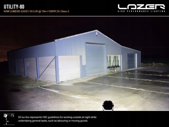 Lazer 1300U80-G2-SLIM РОБОЧА ЛАМПА LAZER UTILITY-80 (РОЗСІЯНЕ СВІТЛО) 8820 ЛМ 80W
