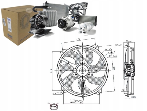 Nissens PRO/85606 NIS Вентилятор радіатора (з корпусом) citroen c5 c5 і c + асистент зіткнення #34
