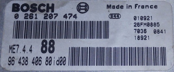 PSA 0261207474 9643840680 CZYSTY przygotowany w SDK Блок керування двигуном 0261207474 9643840680 ЧИСТИЙ або ЗАПИШУ