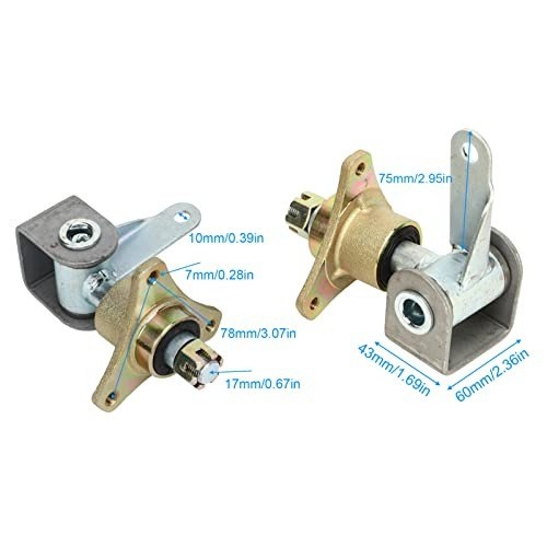 AD BRAKE B0BXHQQCKN ШПИНДЕЛЬ КЕРМА, ВТУЛКА КОЛЕСА 17ММ, 3 ОТВОРИ, ДЛЯ КВАДРОЦИКЛА ATV, КАРТИНГА, сталевий