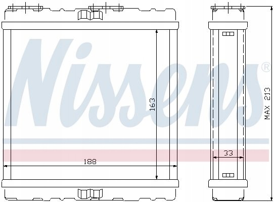 Nissens 73379 610 897_B радіатор обігрівача saab 9-3 98-02