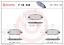 P56046 BREMBO Комплект гальмівних колодок з 4 шт дисків