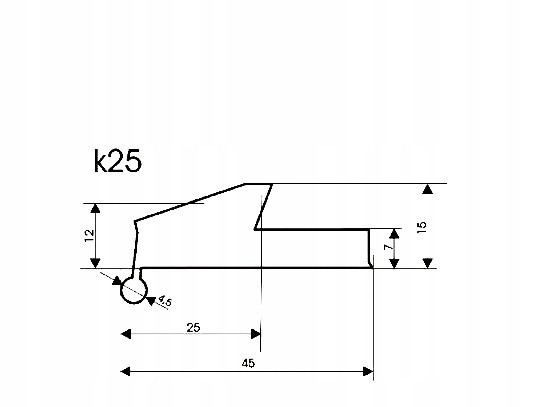 Ore4x4 POSK25 Гумові розширювачі профіль K25