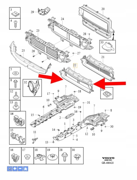 Volvo OE 32219018 Повітрозабірник volvo v60 s60 2019- oem/oe 32219018