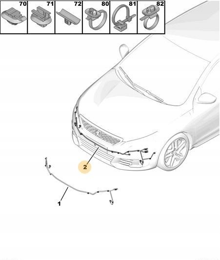 Peugeot OE ПРОМІНЬ ДАТЧИКІВ ПАРКУВАННЯ PEUGEOT OE 9825380180