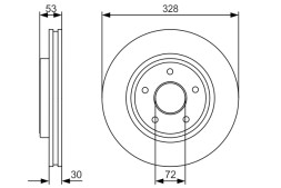 0986479R48 BOSCH Диск гальмівний