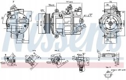 Nissens 890893 Компресор кондиціонера 890893 nissens vw