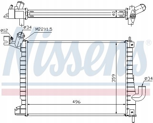 Nissens 63019A Охолоджувач води opel vectra 2.0td 95- - nissens 63019a
