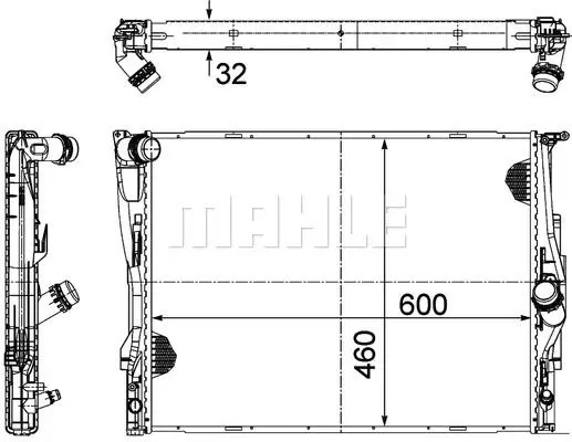 Mahle CR 1711 000P Радіатор охолодження cr 1711 000p mahle