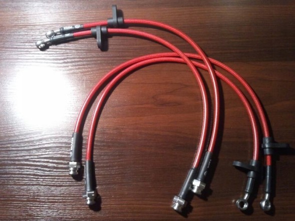 Pizza Brakes Przewody hamulcowe oplocie Honda Civic Type R EP3 Гальмівні дроти обплетення Honda Civic Type R EP3