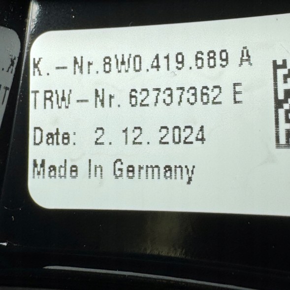 Audi OE 8W0.419.689.A , 8W0419689A Audi A3 S3 RS3 8V __ А4 S4 RS4 A5 S5 RS5 B9__ Q2 SQ2 рамка керма