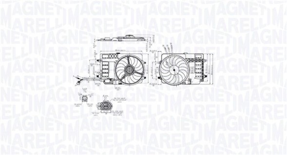 MAGNETI MARELLI 069422858010 Вентилятор охолодження двигуна magneti marelli 069422858010