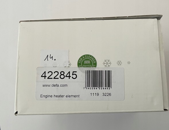 DEFA Обігрів двигуна DEFA 422845 MERCEDES W177 W247