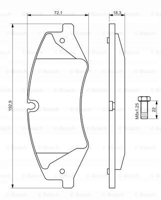 Bosch 0 986 494 408 Bosch 0 986 494 408 набір гальмівних колодок, дискові гальма