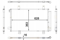 Hella 8FC 351 307-741/HEL Hella конденсатор охолодження кондиціонера 71743782 71 + помічник водія #28