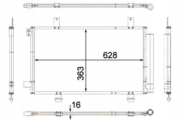 Hella 8FC 351 307-741/HEL Hella конденсатор охолодження кондиціонера 71743782 71 + помічник водія #28