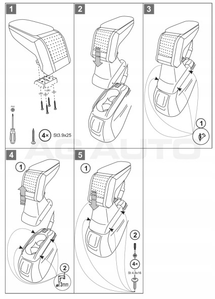 Rati V00605 ПІДЛОКІТНИК PEUGEOT 301 ARMSTER S Останній