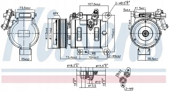 Nissens 890614 Компресор кондиціонера 890614 nissens