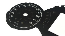 Moman 0089688097496 Замінник для Fiat 500X, диски спідометра, конверсія з миль на годину (mph) в кілометри на годину (kmh), для авто з США/Великобританії, циферблати