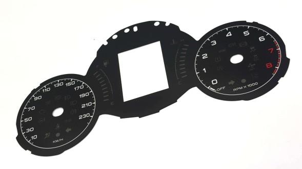 Moman 0089688097496 Замінник для Fiat 500X, диски спідометра, конверсія з миль на годину (mph) в кілометри на годину (kmh), для авто з США/Великобританії, циферблати