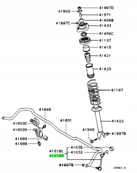 Mitsubishi OE 4056A028 З'єднувач стабілізатора, правий, задній OEM Mitsubishi Lancer EVO 5 / 6 / 7 / 8 / 9