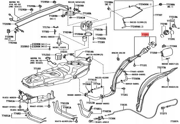 Toyota OE 77201-42183, 7720142183, 77201-42182, 7720142182 ORYGINAŁ TOYOTA RAV4 2005-2012 ТРУБКА ЗАЛИВКИ ПАЛИВА 77201-42183 ОРИГІНАЛ ЯПОНСЬКИЙ