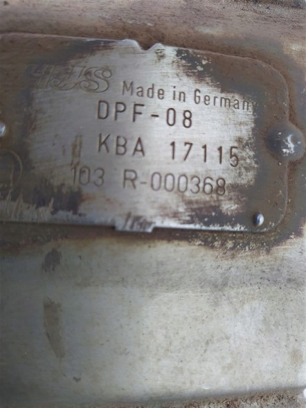 HJS KBA17115 / DPF-08 / 103 R-000368 / HJS ФІЛЬТР DPF, КАТАЛІТИЧНИЙ НЕЙТРАЛІЗАТОР HJS OPEL OMEGA B LIFT 2.5
