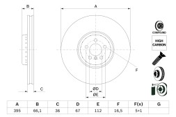 0986479H13 BOSCH ГАЛЬМІВНИЙ ДИСК