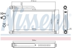 70233 NISSENS Радіатор обігріу салону