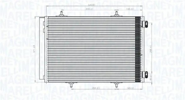 MAGNETI MARELLI 350203822000 Конденсатор радіатора кондиціонування повітря 350203822000