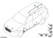 BMW OE Чорний даховий рейлінг, правий, для BMW 51138090458 X7 G07