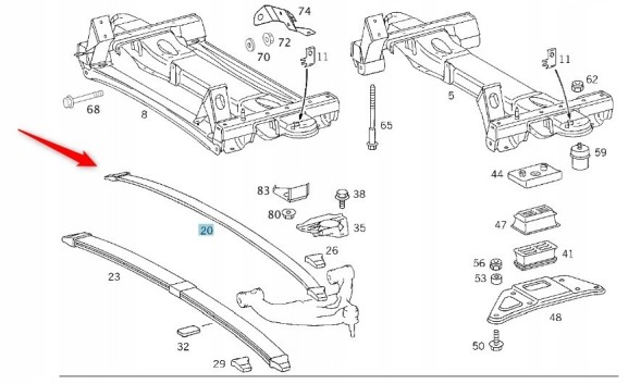 Mercedes-Benz OE ПЕРЕДНЯ РЕСОРА MERCEDES SPRINTER A9043200601 MERCEDES OE A9043200601
