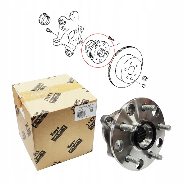 Koyo 3DACF044D9GRA Маточина колеса з підшипником задня Koyo Jtekt Lexus IS220D IS250 IS350 GS450H