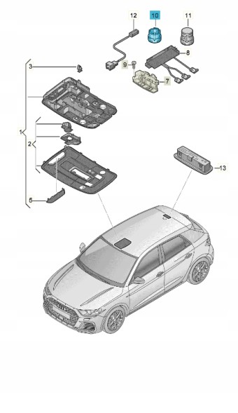 Audi OE НОВИЙ ОРИГІНАЛЬНИЙ AUDI 4M1035711A4PK МІКРОФОН (ЧОРНИЙ)