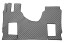 AD BRAKE VIC-129415 Килимки підлоги ЕКО-Шкіра стьобані (1 шт.) Сіре крісло пасажира