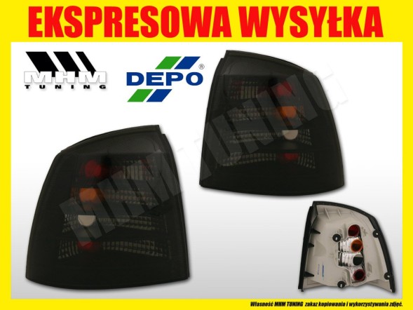Depo LTOP48 mhm Лампи задні kpl 2шт Тюнінг чорні прозорі OPEL ASTRA 2 II G НВ 98-09